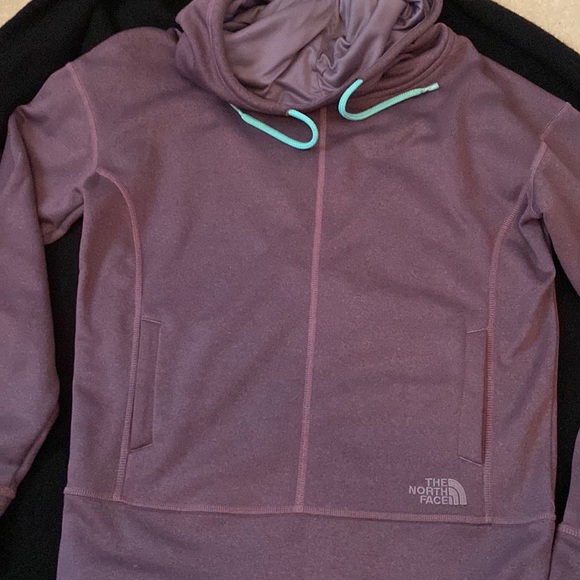 North Face Cowl Neck Hoodie Purple 